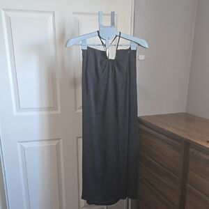 Forever 21 Black Halter Neck Slip Dress Slinky Romantic